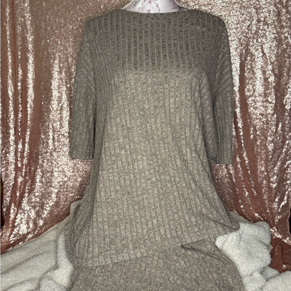 Cozy Ribbed Knit Sweater Dress